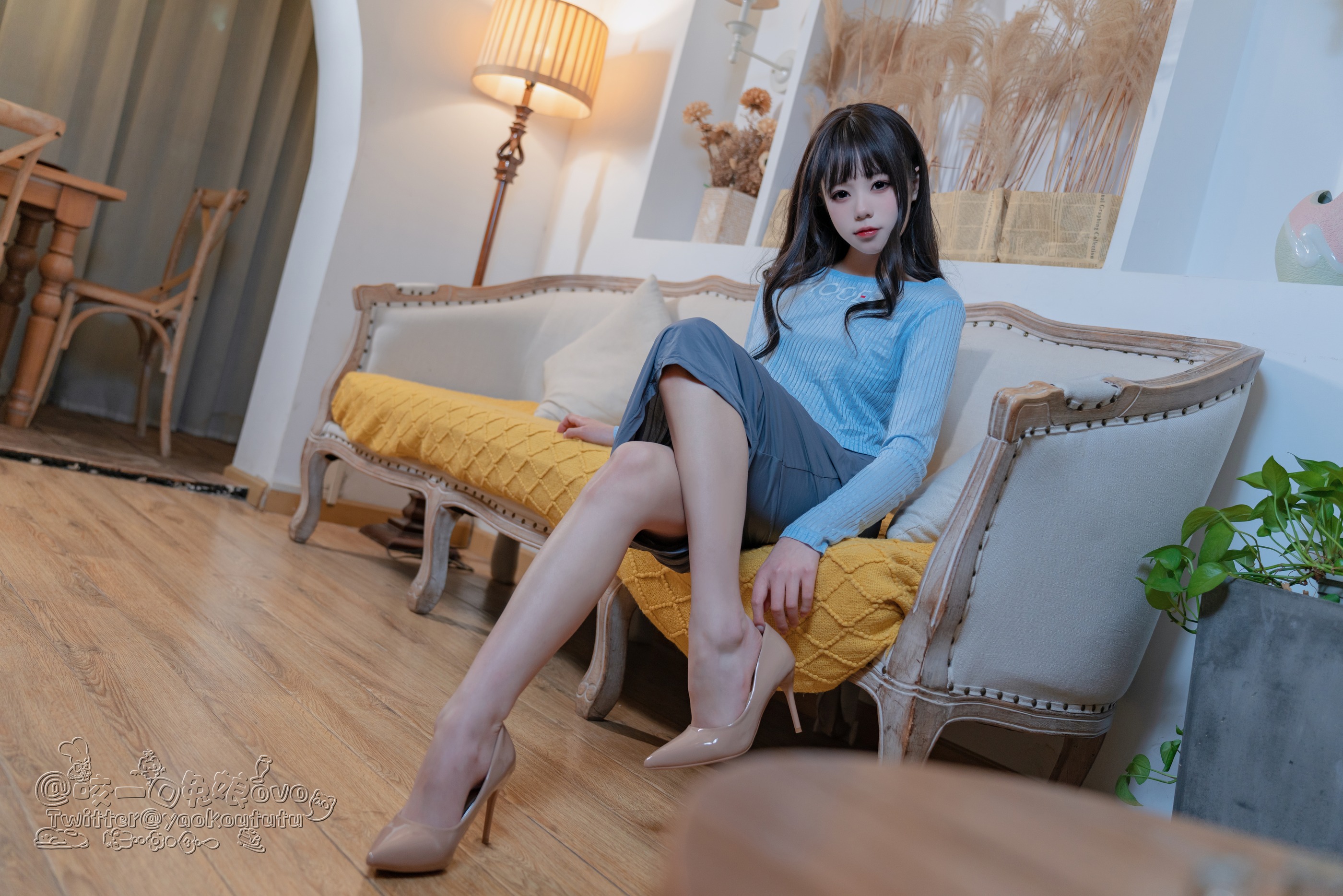 图片[1]-咬一口兔娘 – NO.020 (黏黏团子兔) 吉他妹妹 [50P]-XikXak